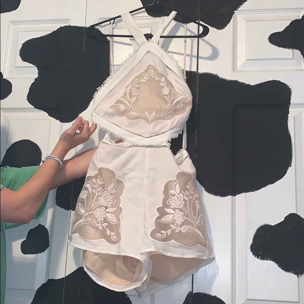 Forever 21 White Romper/Jumpsuit